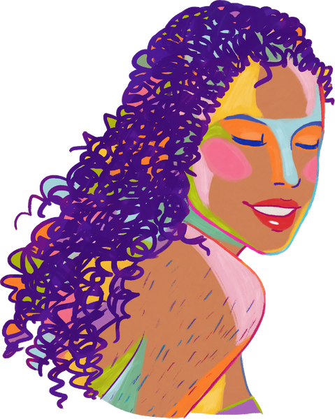 Painterly Woman with Body Hair