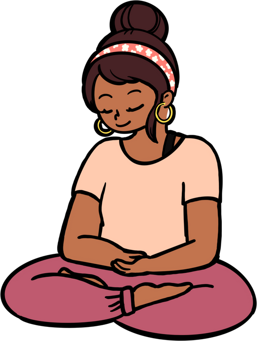 Sitting Woman Doing Yoga Mediation