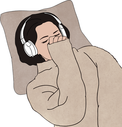 Girl listening to music